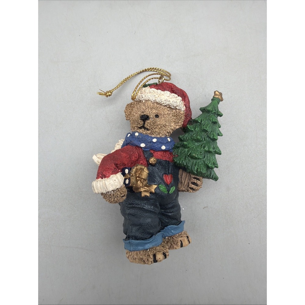Kirkland Signature Santa Teddy Bear CHRISTMAS ORNAMENT holiday